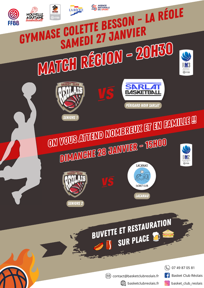 Match Basket La Réole / Sarlat
