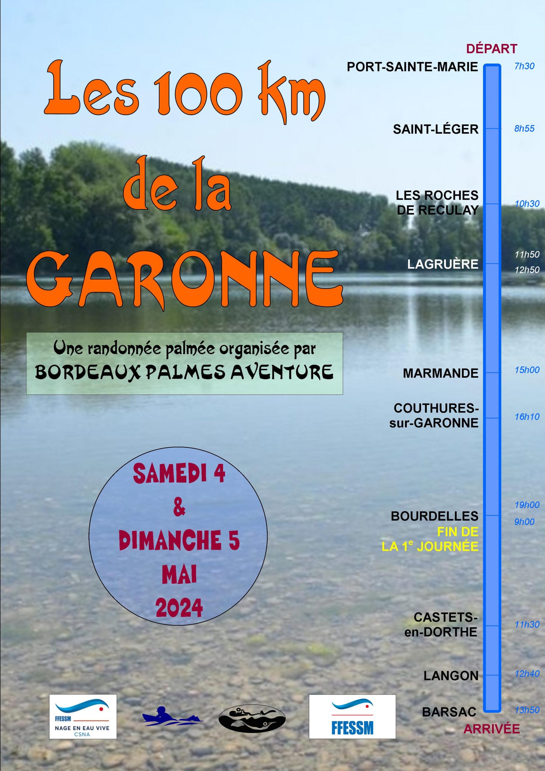 Les 100 km de la Garonne.. à la nage !