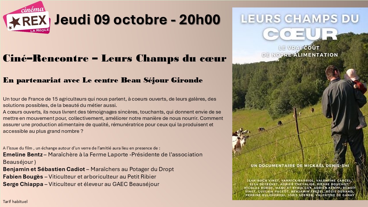 Ciné Rencontre - Leurs Champs du Cœur