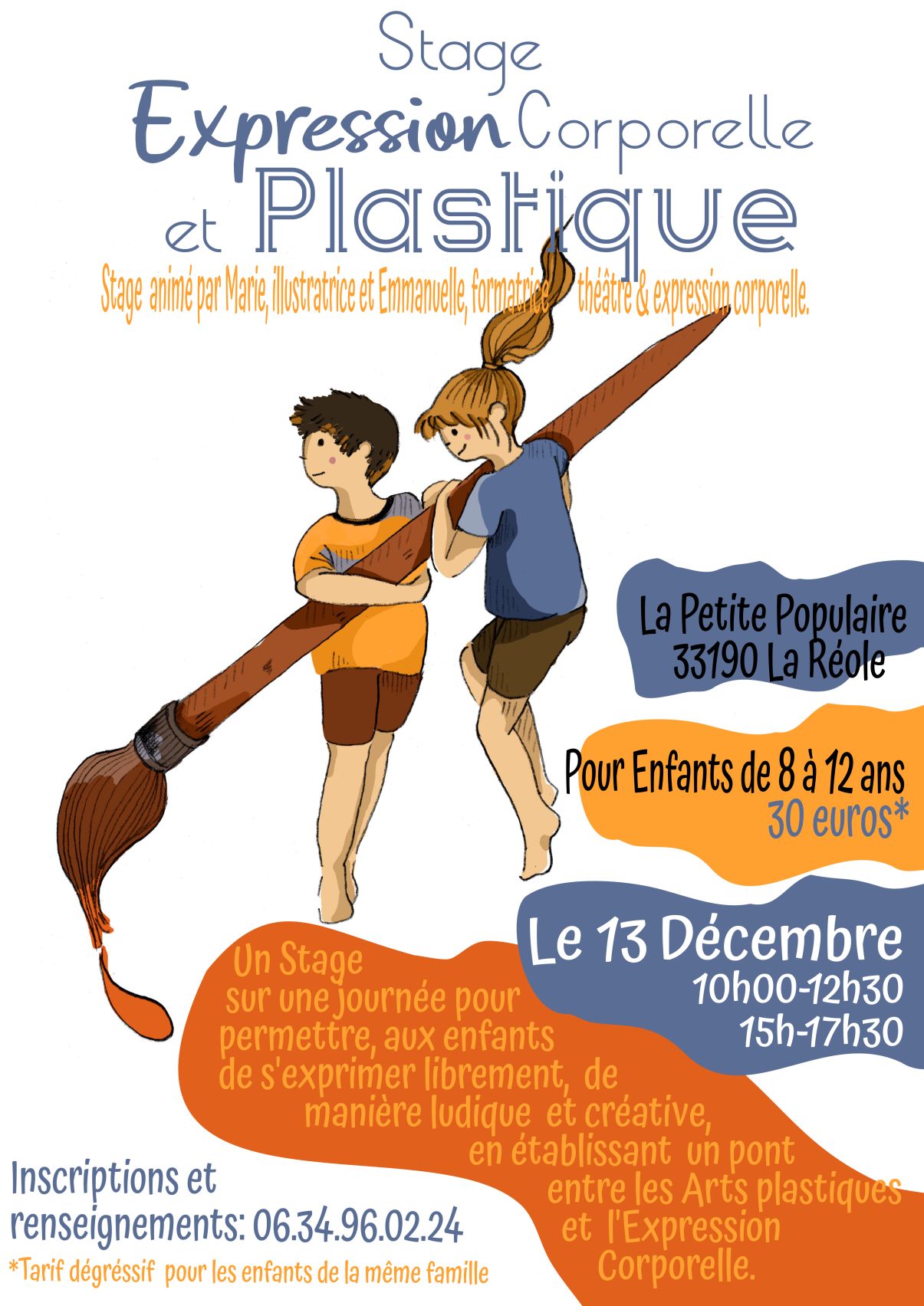 Stage expression corporelle et plastique