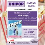 Séance Unipop : More et conférence Pink floyd