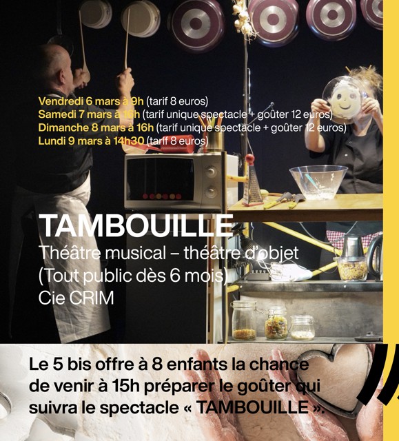 Tambouille – Théâtre musical & théâtre d’objet au 5bis