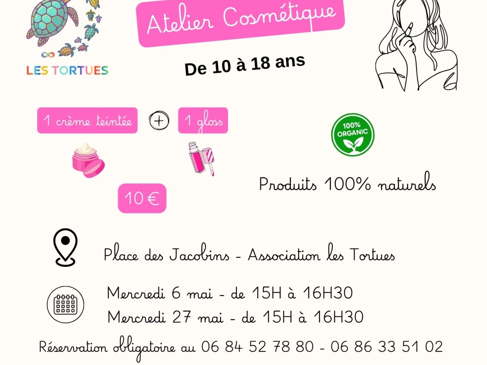 Atelier cosmétique naturel spécial ado
