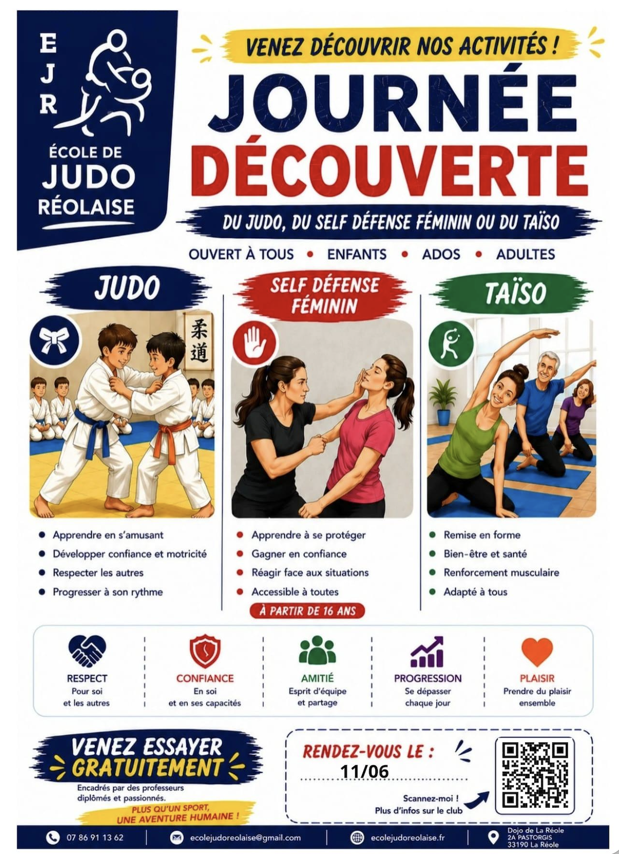 JOURNÉE DÉCOUVERTE du JUDO | Jeudi 11 juin 2026 🥋