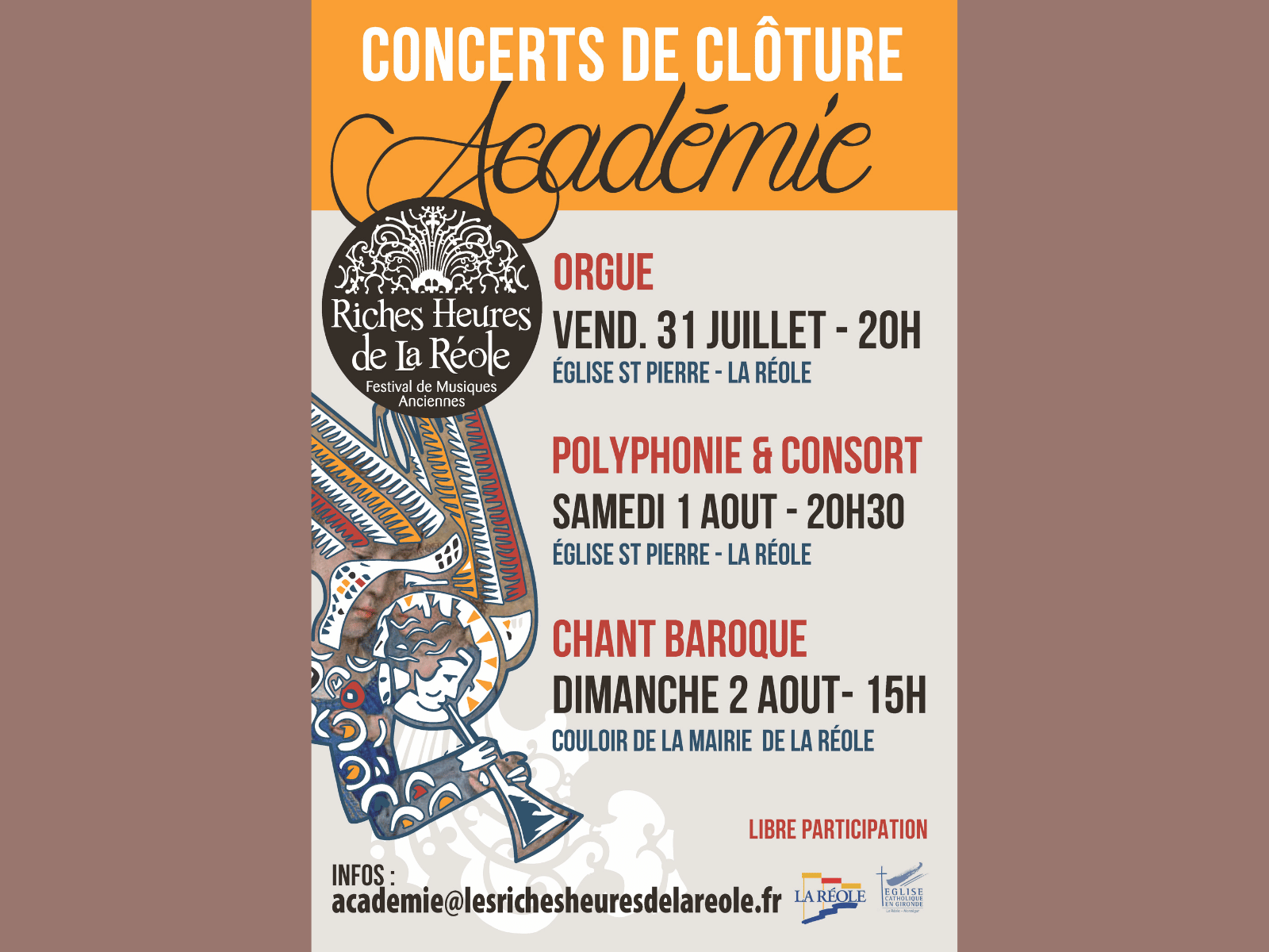 Concert des élèves de polyphonie et consort de flûtes (académie d'été)