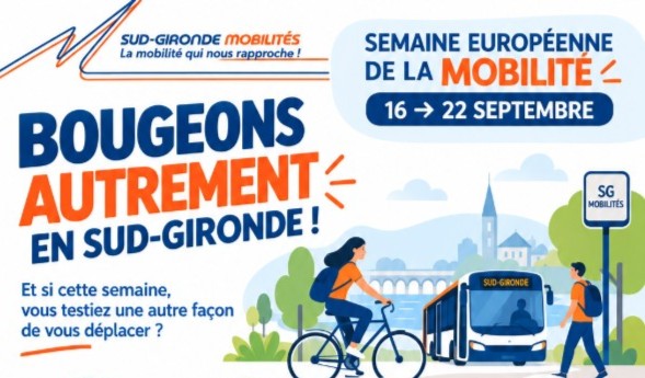 Du 16 au 22 septembre : Tous mobilisés pour nos déplacements en Sud-Gironde !