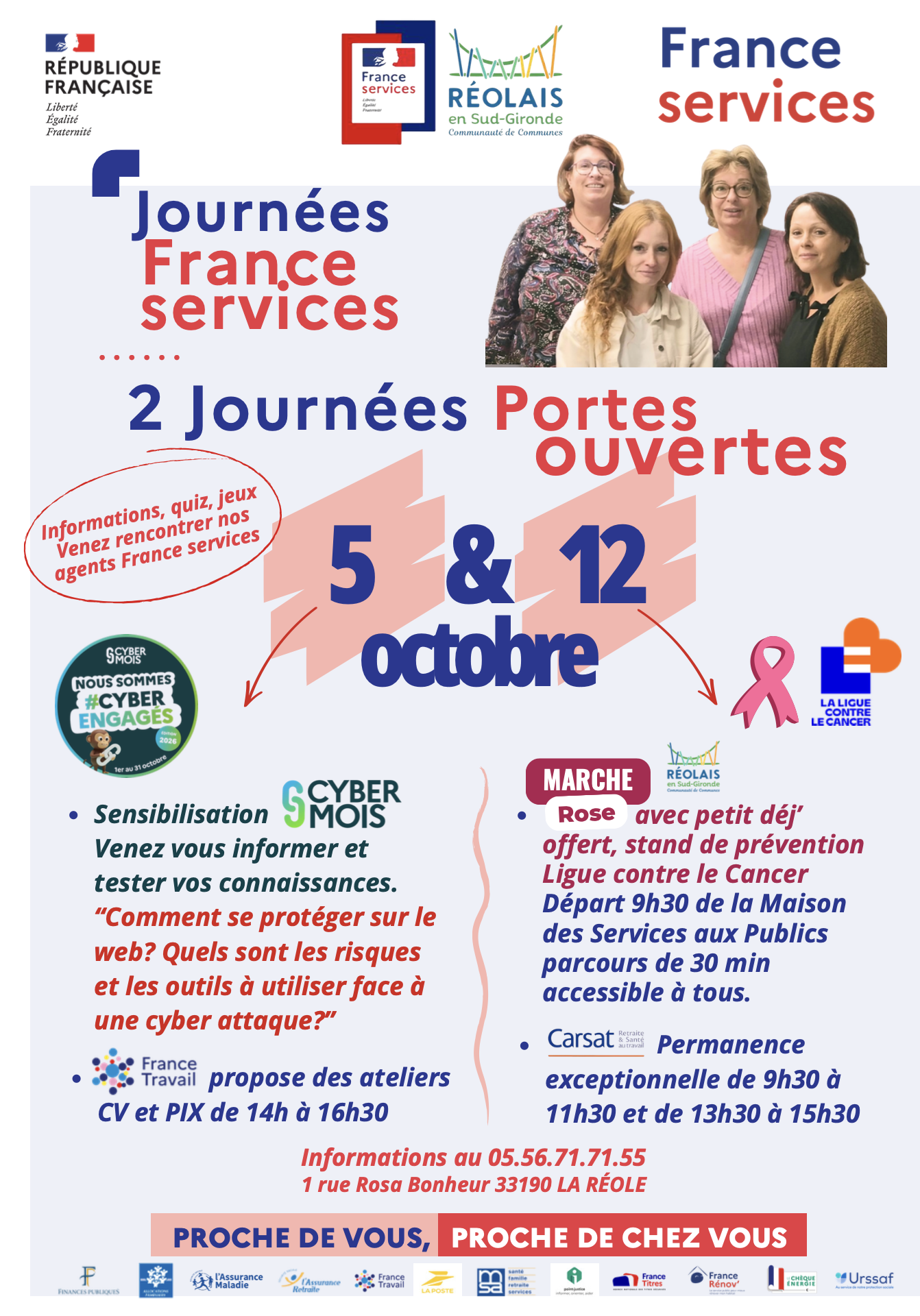 📢 Journées Portes Ouvertes France services – Réolais en Sud Gironde